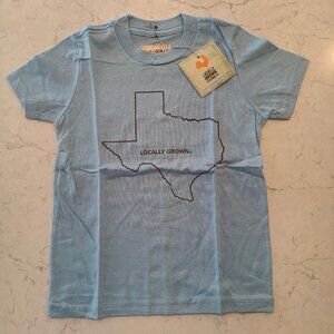Kids - "LG Texas State Outline Blue" 100% Cotton